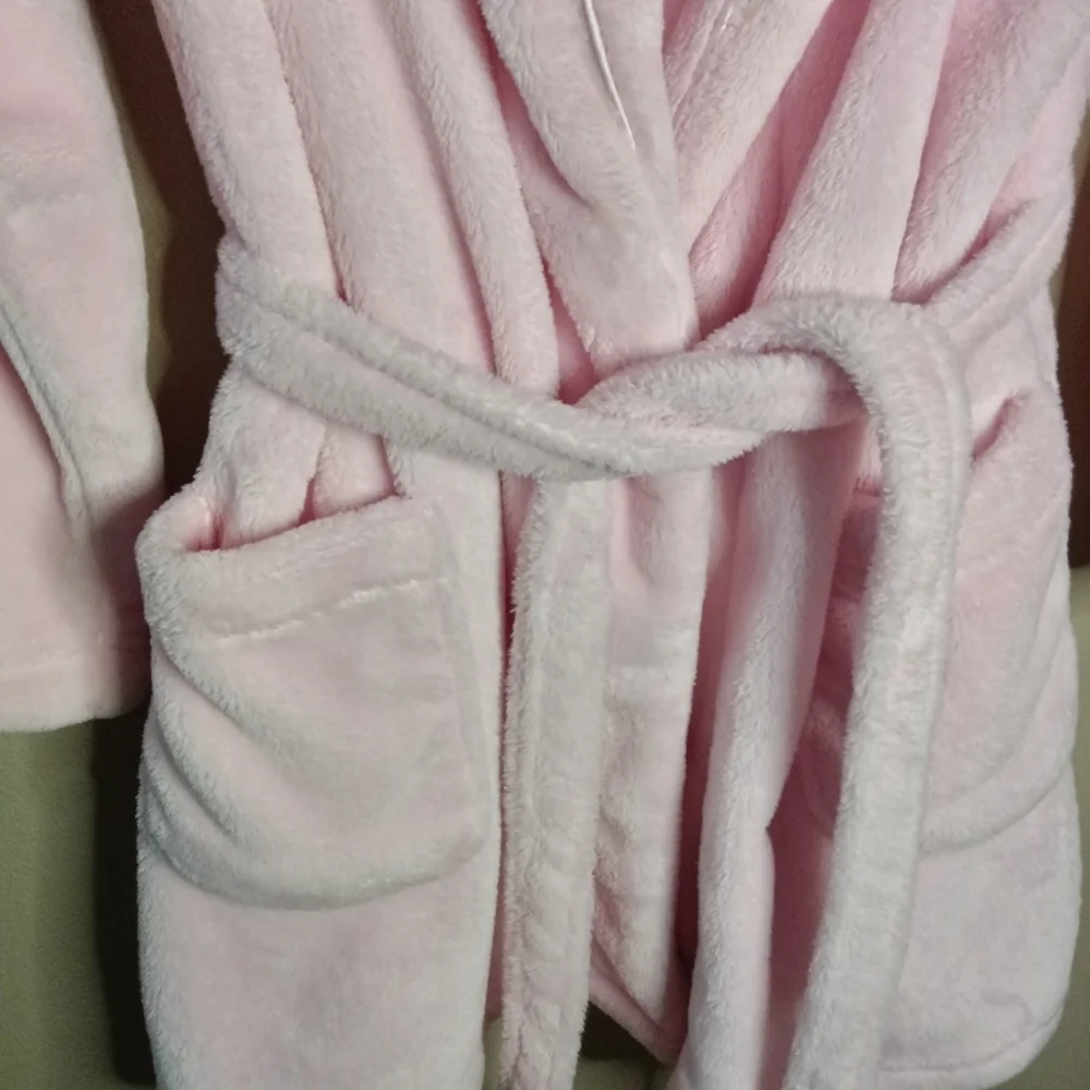Victoria's Secret ANGEL Cozy Plush Short Robe Pink M/L